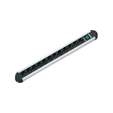 BACHMANN Steckdosenleiste ALU 12fach 45deg mit Schalter 1,75m