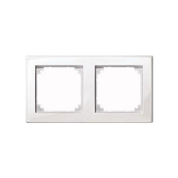 MERTEN 2-fach Steckdosenrahmen weiß 15.2 x 8.1 cm