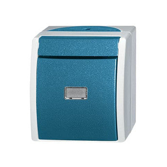 BUSCH JAEGER BJ 2621WGL-53 Wipptaster m.Beleuchtung ocean IP44 grau/blaugrün