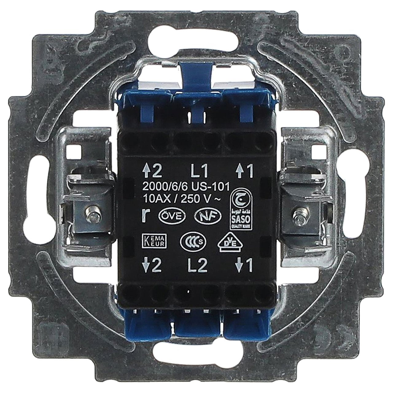 BUSCH JAEGER BJ 2000/6/6 US-101 Doppel-Wechsel-Schalter UP Einsatz