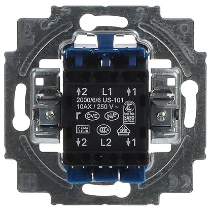 BUSCH JAEGER BJ 2000/6/6 US-101 Doppel-Wechsel-Schalter UP Einsatz