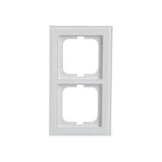 BUSCH JAEGER BJ 1722-280 Abdeckrahmen 2f Busch-axcent weißglas