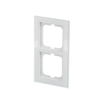 BUSCH JAEGER BJ 1722-280 Abdeckrahmen 2f Busch-axcent weißglas