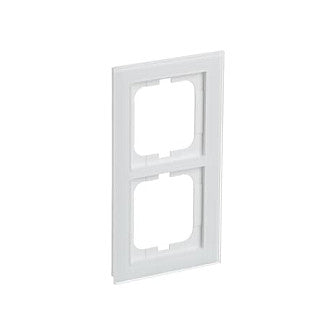 BUSCH JAEGER BJ 1722-280 Abdeckrahmen 2f Busch-axcent weißglas