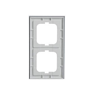 BUSCH JAEGER BJ 1722-280 Abdeckrahmen 2f Busch-axcent weißglas