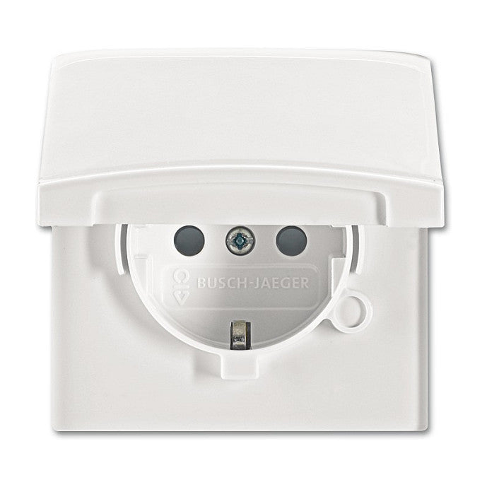 BUSCH JAEGER BJ 20 EUGKB-34-101 Steckdose Klappdeckel Allwetter wassergesch.IP44 alpinweiß