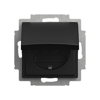BUSCH JAEGER BJ 20 EUK-915 SCHUKO® Steckdosen-Einsatz mit Klappdeckel Busch-balance® SI