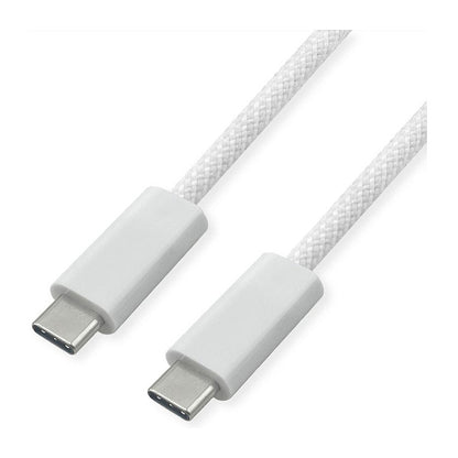 ROLINE USB4 Gen3x2 Kabel C-C ST/ST 40Gbit/s 240W weiss 2m