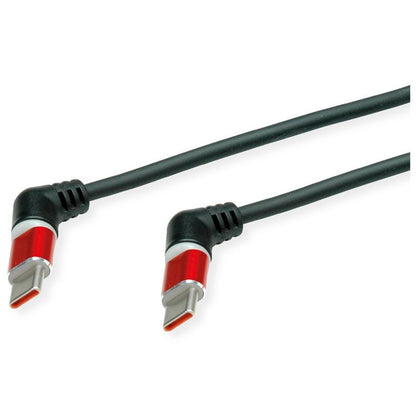 ROLINE USB 2.0 Kabel Typ-C - Typ-C ST/ST 360 Rotation schwarz / rot 2m