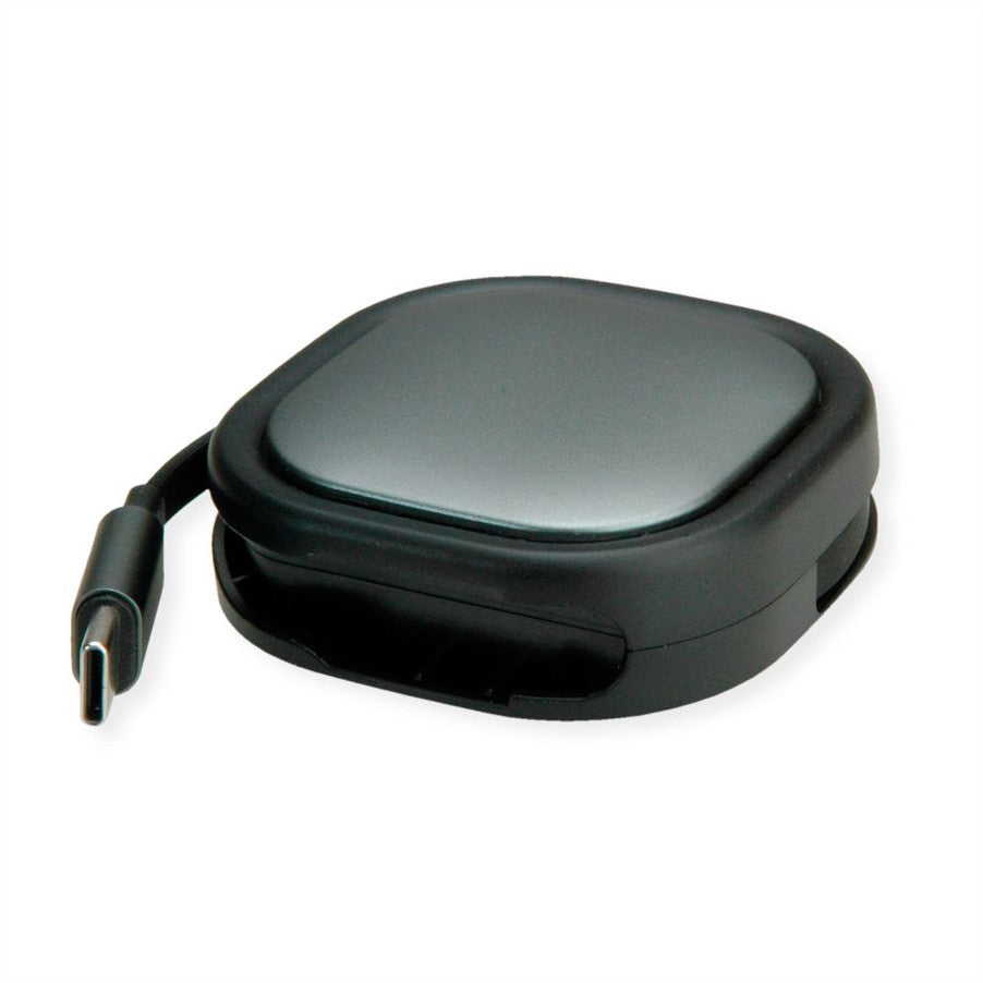 ROLINE USB 2.0 Aufrollbares Kabel C-C ST/ST schwarz 1.2m
