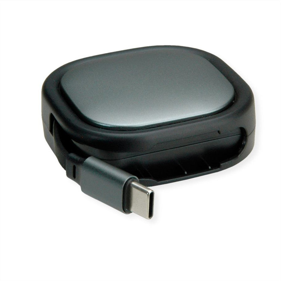 ROLINE USB 2.0 Aufrollbares Kabel C-C ST/ST schwarz 1.2m