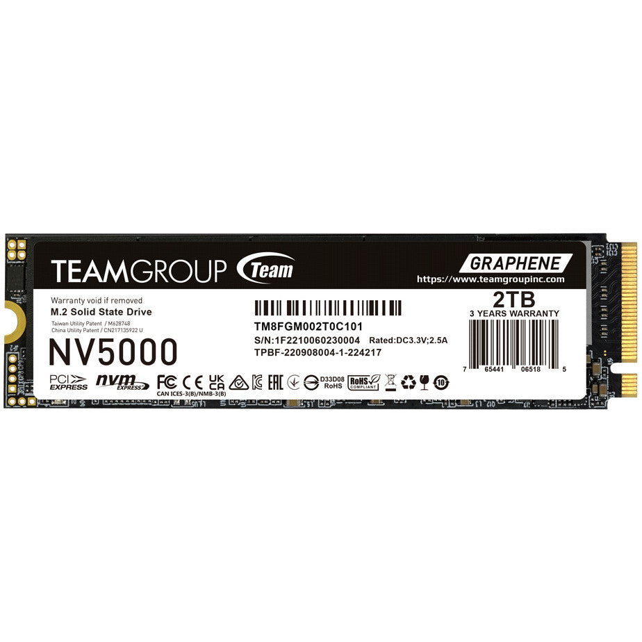 M.2 Teamgroup 2TB NV5000 TM8FGM002T0C101 PCIe M.2 PCIe 4.0 x4