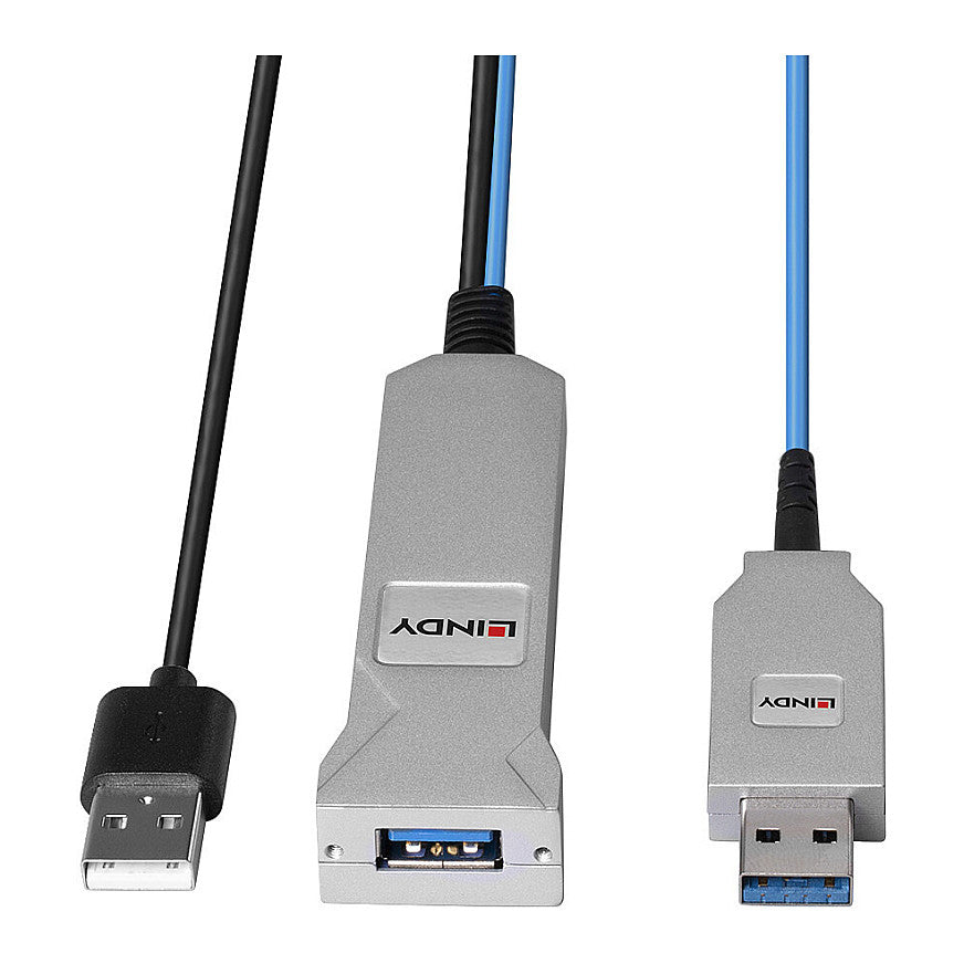 LINDY 30m Fibre Optic USB 3.0 Kabel