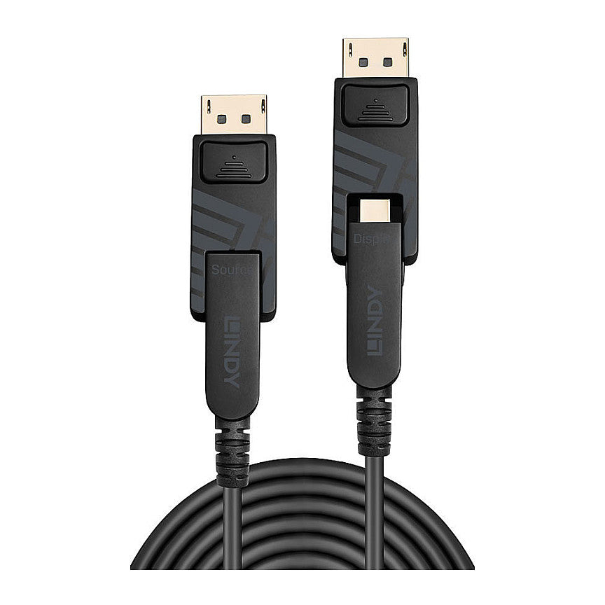 LINDY DisplayPort Fibre Optic Hybrid 1.4 Kabel 20m