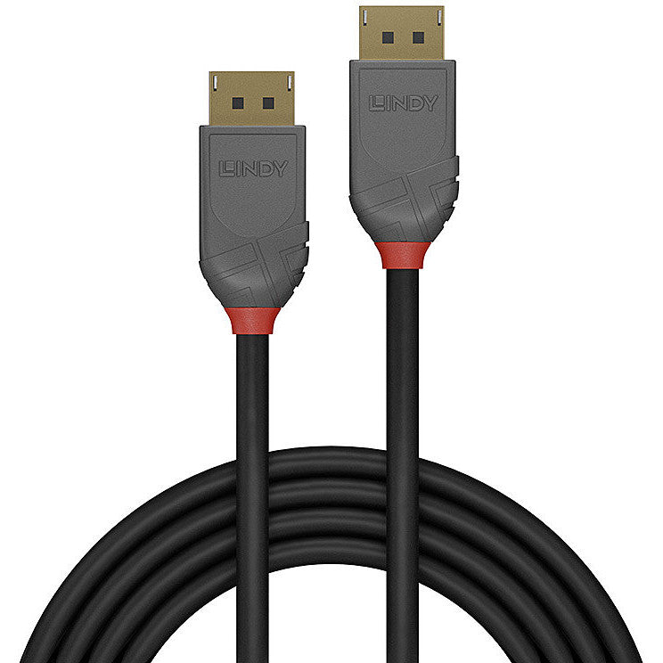 LINDY DisplayPort 1.4 Kabel Anthra Line 2m St/St A/B schwarz