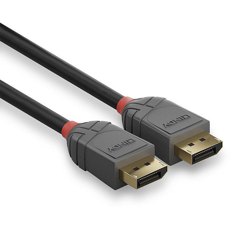 LINDY DisplayPort 1.4 Kabel Anthra Line 2m St/St A/B schwarz
