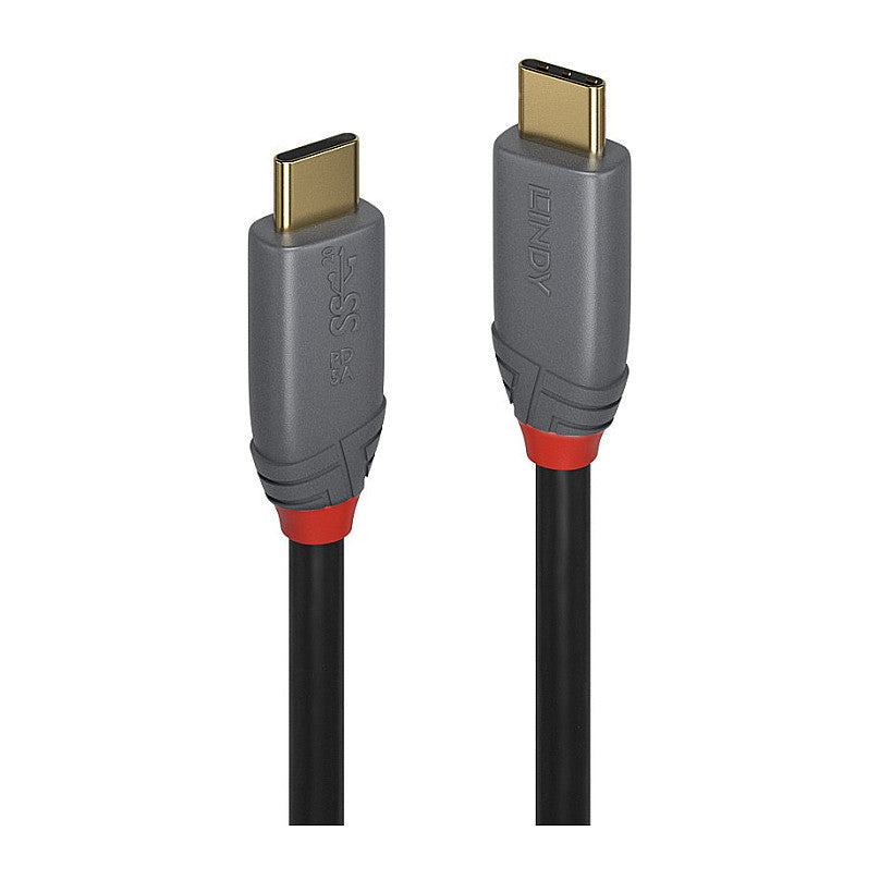 LINDY USB 3.1 Kabel Typ C/C 5A PD Anthra Line M/M 1.5m