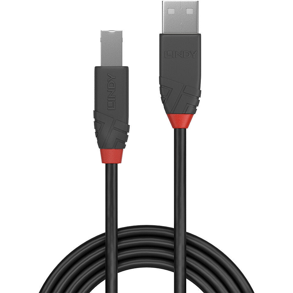 LINDY 10m USB 2.0 Typ A an B Kabel Anthra Line