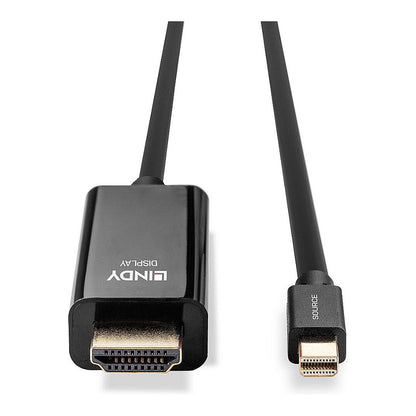 LINDY Mini-DisplayPort an HDMI Kabel 4K30 (DP: passiv) 3m