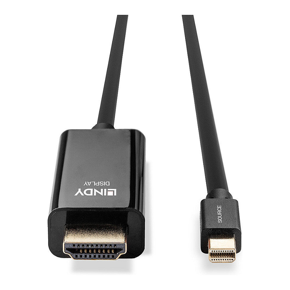 LINDY Mini-DisplayPort an HDMI Kabel 4K30 (DP: passiv) 2m