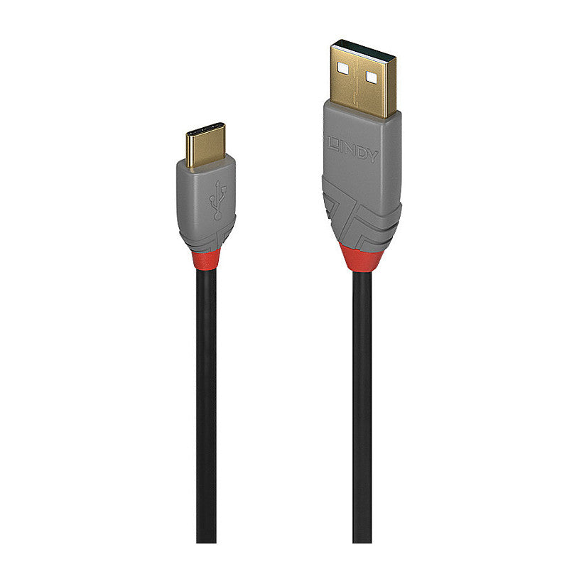 LINDY USB 2.0 Kabel Typ A/C Anthra Line M/M 3m