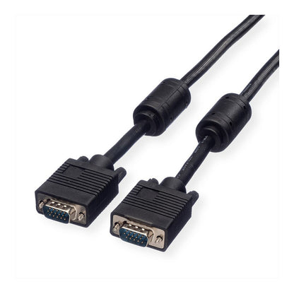 ROLINE Monitor-Kabel mit Ferritkern+DDC HD15 ST-ST 10m
