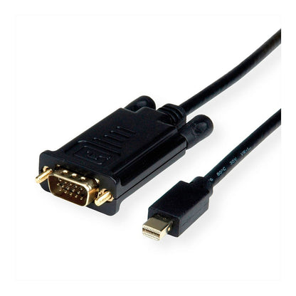 ROLINE Kabel Mini DisplayPort-VGA Mini DP ST - VGA ST schwarz 1m
