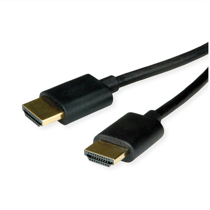 ROLINE HDMI High Speed Kabel mit Ethernet Slim ST-ST schwarz 3m