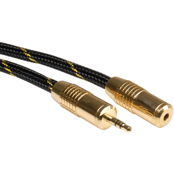 ROLINE GOLD 3.5mm Audio-Verlngerungskabel Stecker / Buchse 2.5m