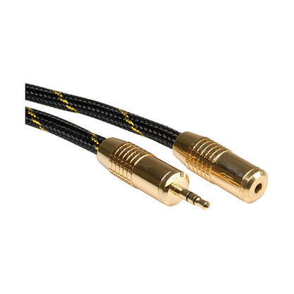 ROLINE GOLD 3.5mm Audio-Verlngerungskabel Stecker / Buchse 2.5m