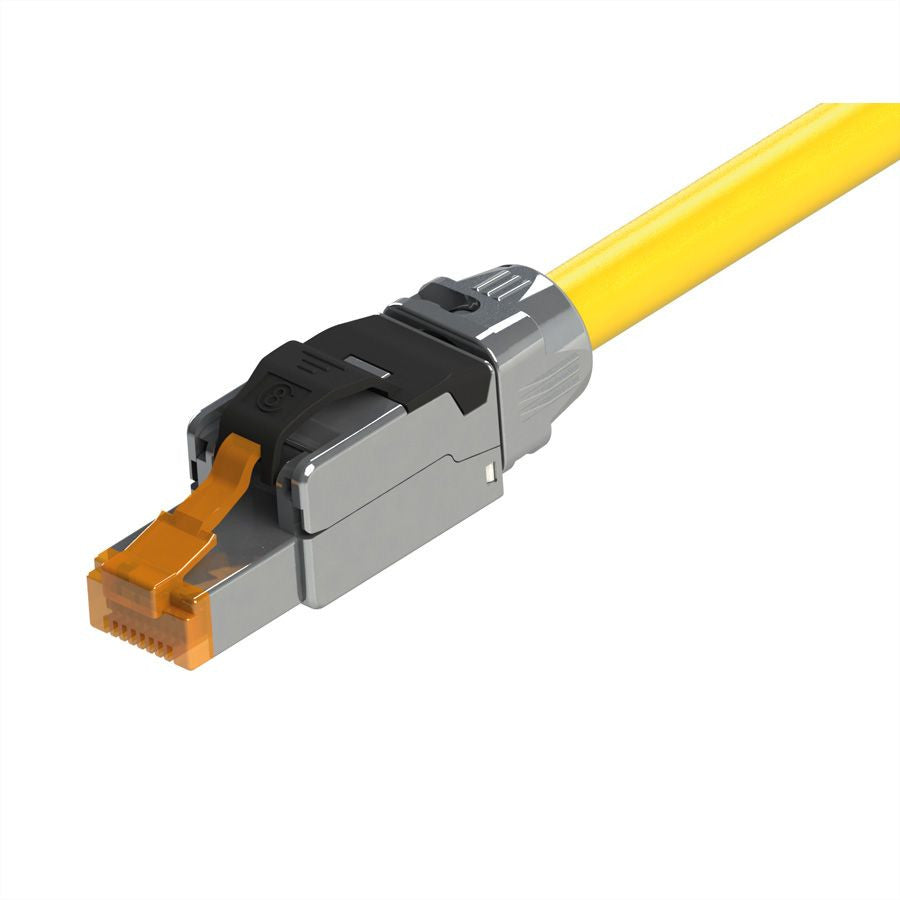 ROLINE S/FTP- PiMF- Patchkabel Kat.8 Class I LSOH Massivdraht gelb 1m