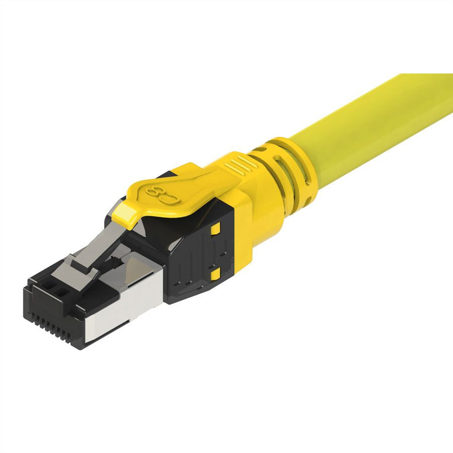 ROLINE S/FTP- PiMF- Patchkabel Kat.8 Class I LSOH Litzendraht gelb 1m