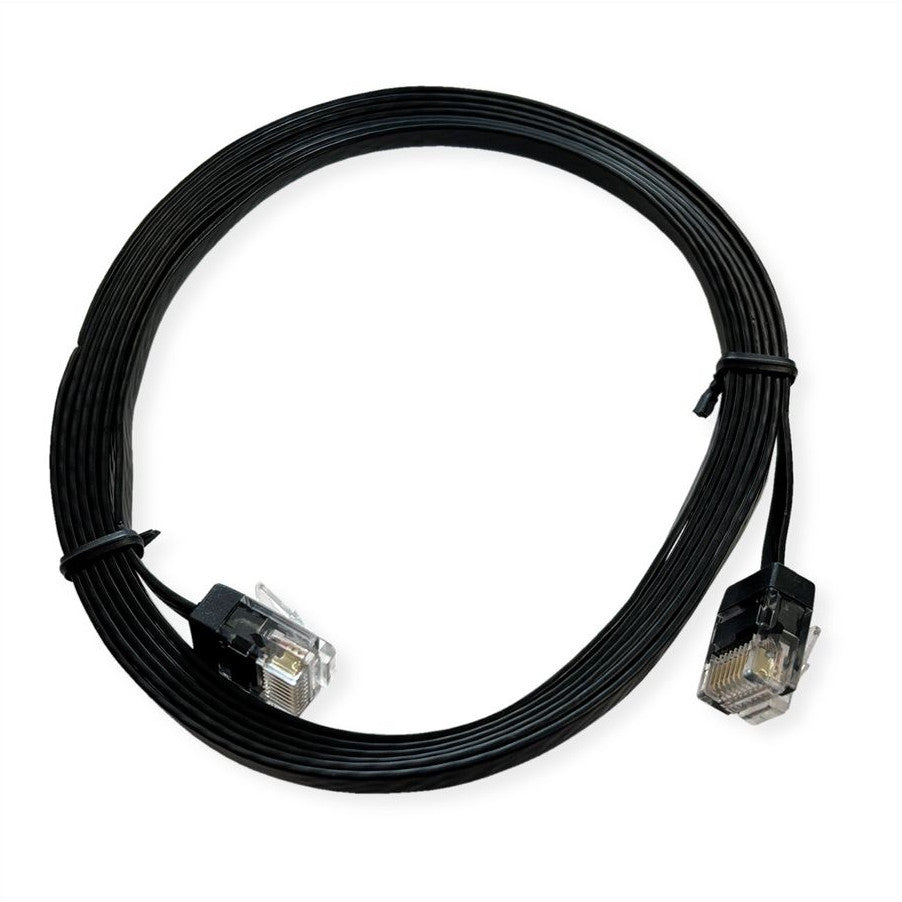 ROLINE UTP Patchkabel Kat.6A Class EA extra-flach schwarz 1m
