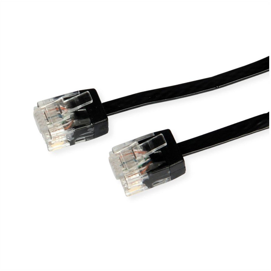 ROLINE UTP Patchkabel Kat.6A Class EA extra-flach schwarz 2m