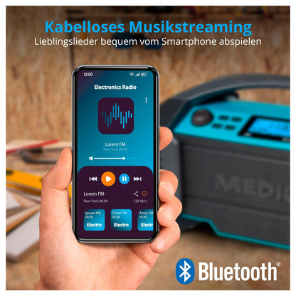 Medion MD 43320 DAB+ Baustellen-Radio blau / schwarz