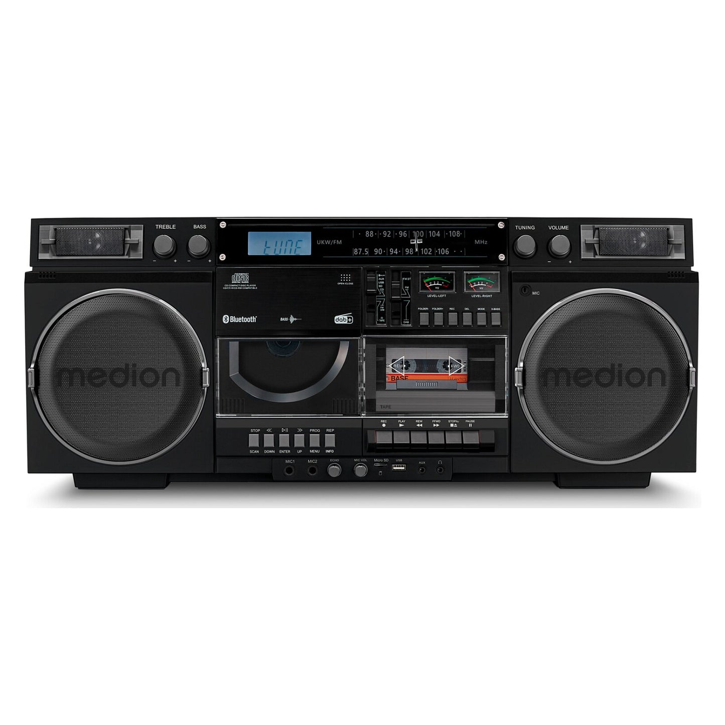 Medion LIFE® P66538 Retro-Boombox schwarz