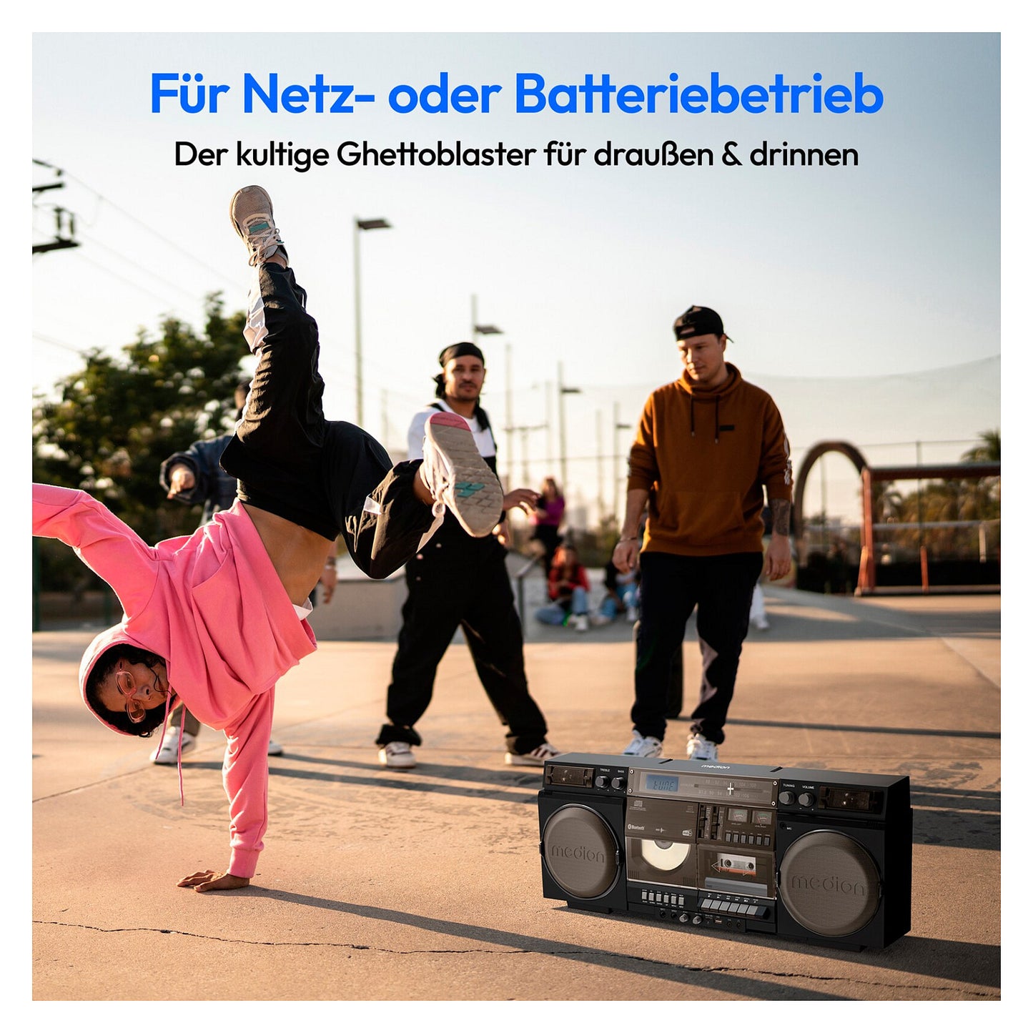 Medion LIFE® P66538 Retro-Boombox schwarz