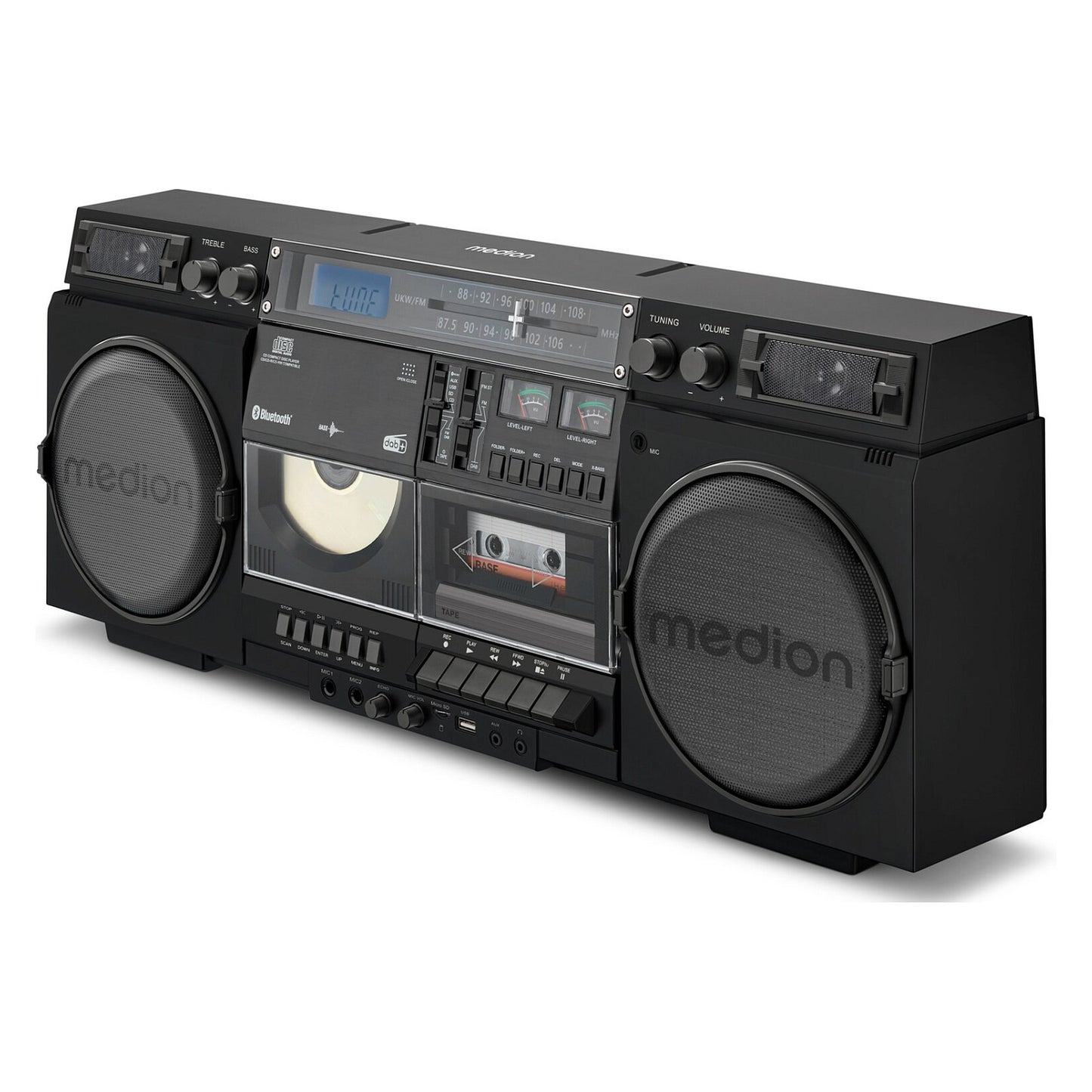 Medion LIFE® P66538 Retro-Boombox schwarz