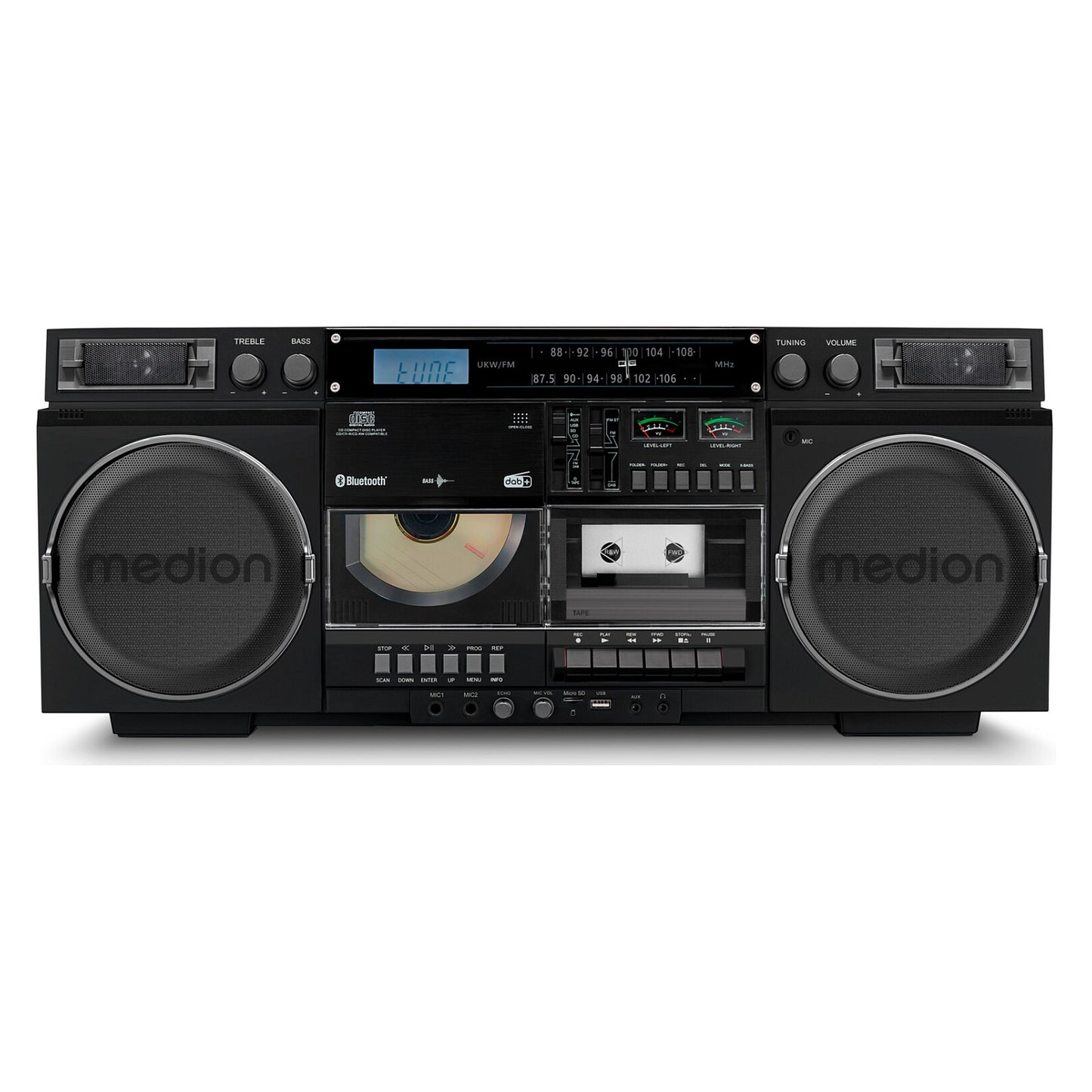 Medion LIFE® P66538 Retro-Boombox schwarz