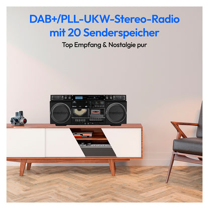 Medion LIFE® P66538 Retro-Boombox schwarz