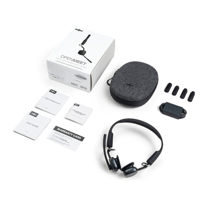 SHOKZ OPENMEET Bluetooth Knochenschall Headset USB C Port