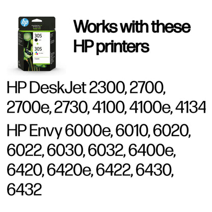 HP 305 2-PACK TRI-COLOR/BLACK