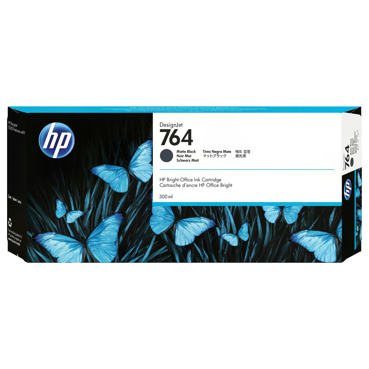 HP 764 Mattschwarz Tintenpatrone 300ml