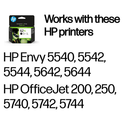 HP 62XL BLACK INK CARTRIDGE