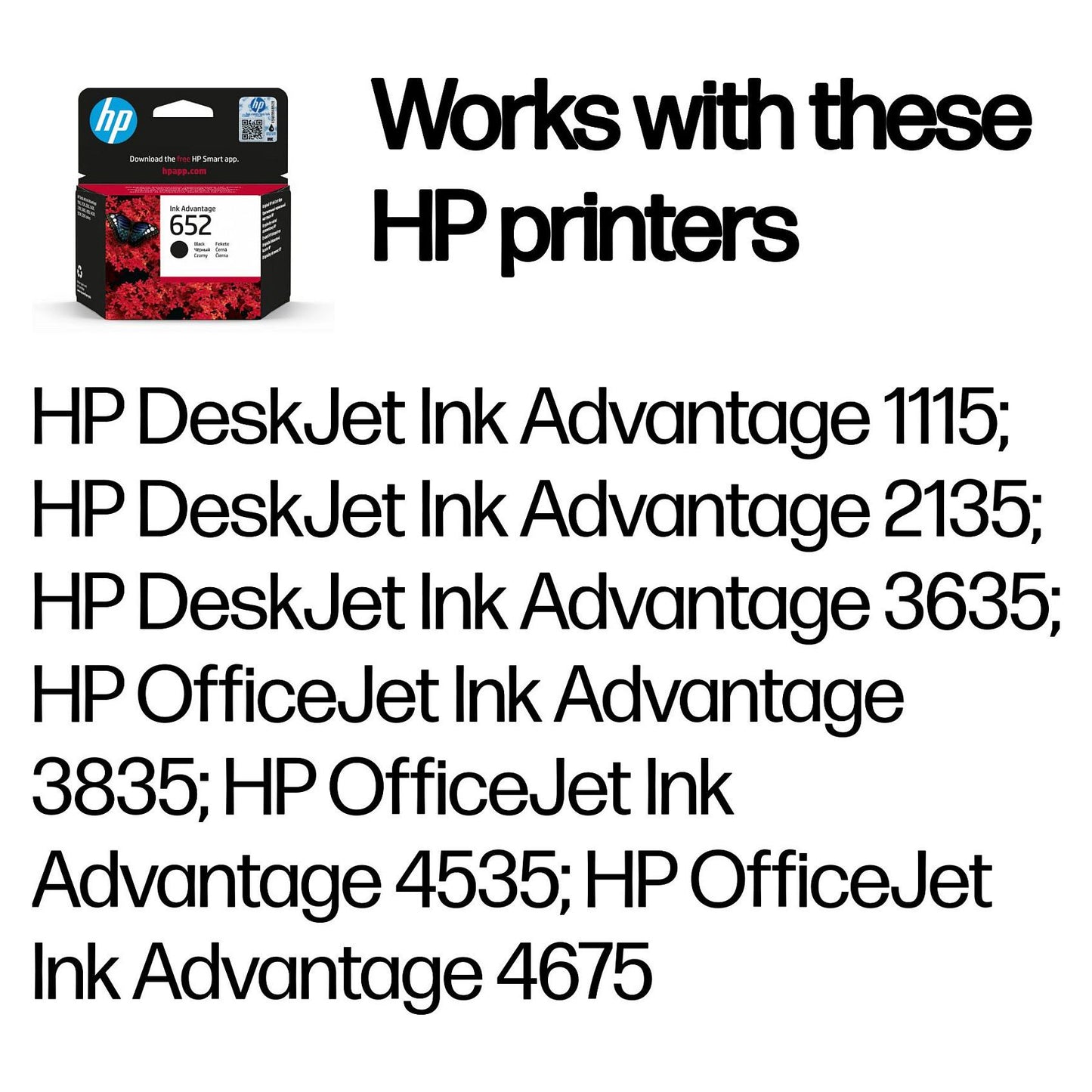 HP 652 - 6 ml - original - Ink Advantage - Tintenpatrone - fr Deskjet 1110. 2130. 3630. ENVY 4520. Officejet 3830. 4650