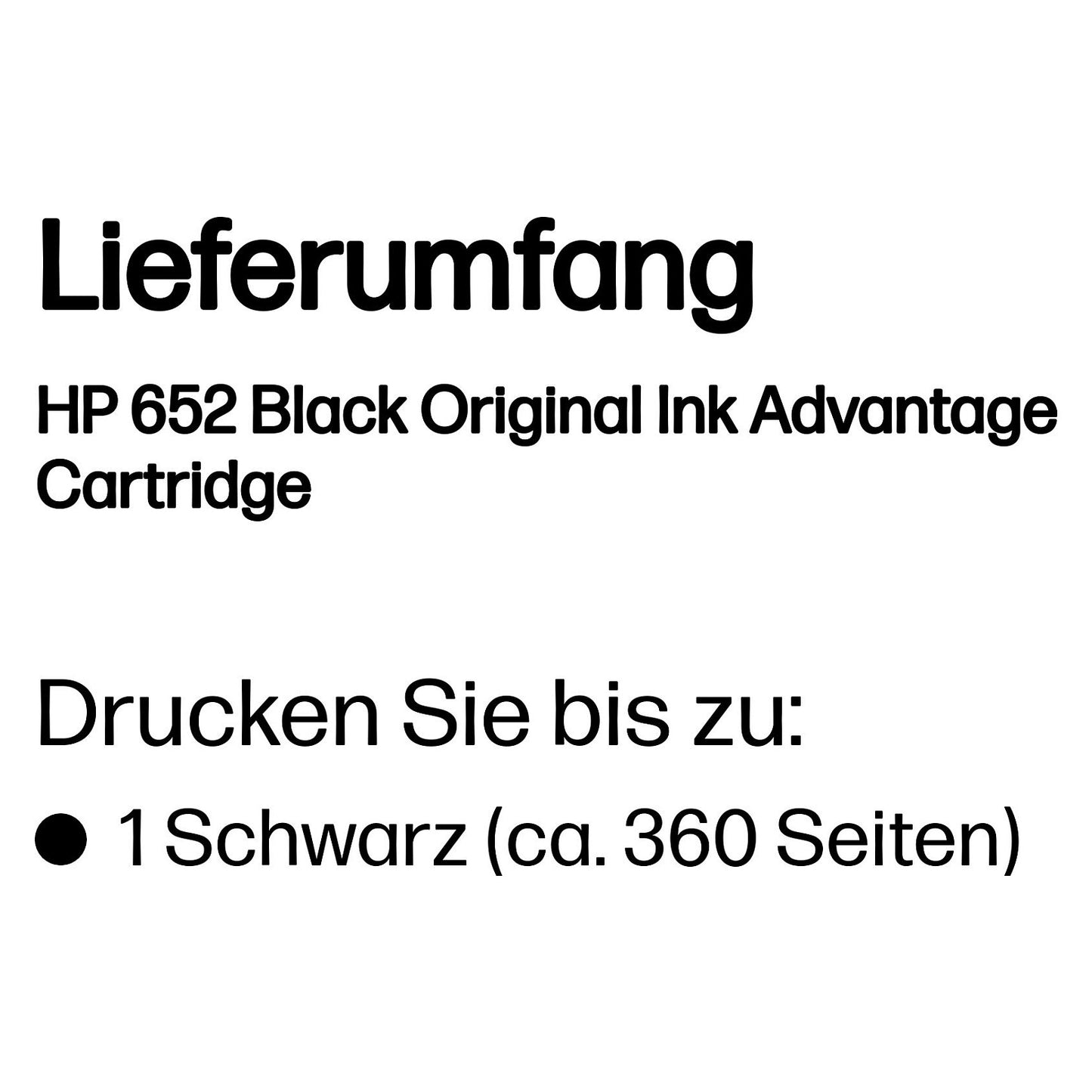 HP 652 - 6 ml - original - Ink Advantage - Tintenpatrone - fr Deskjet 1110. 2130. 3630. ENVY 4520. Officejet 3830. 4650