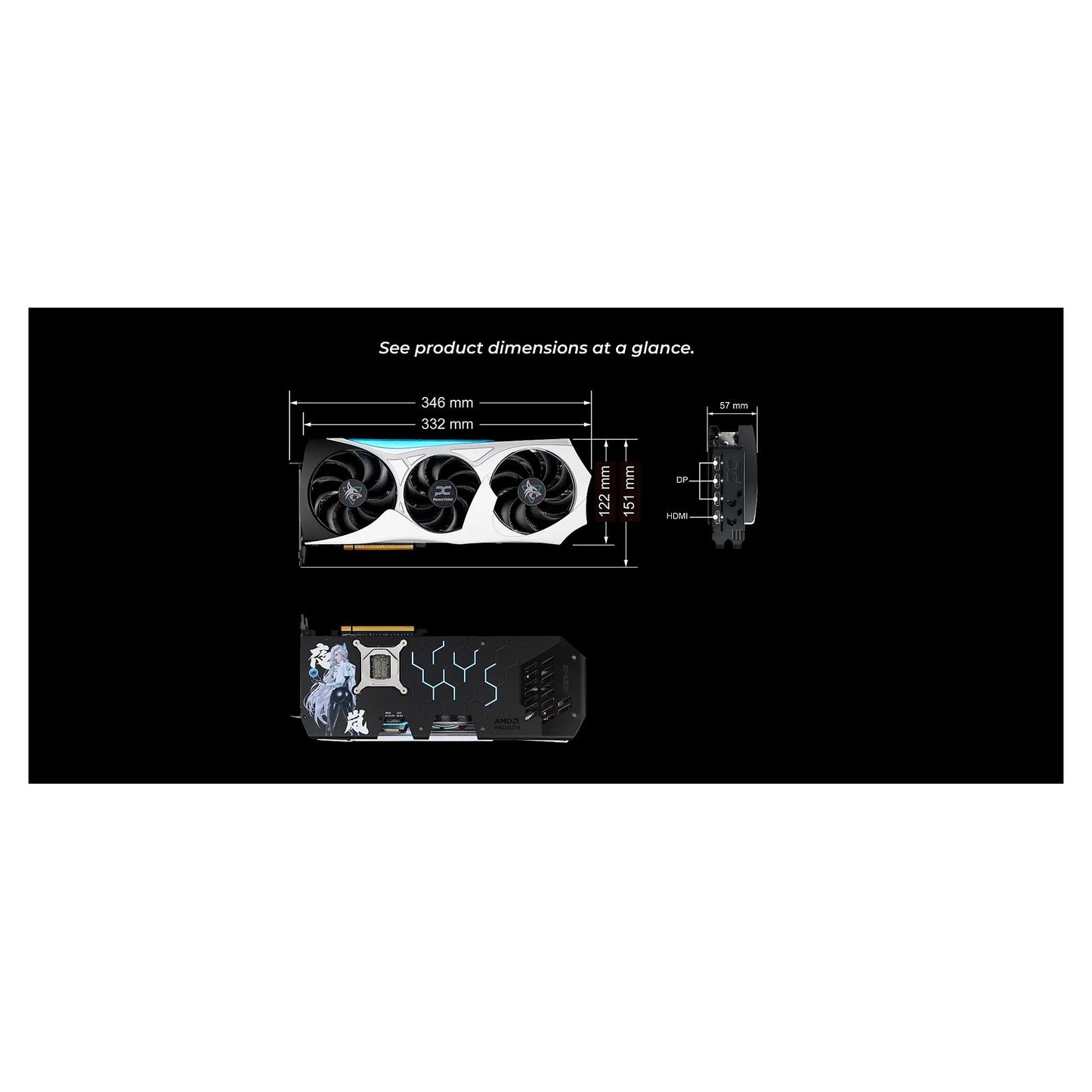 RX 9070 XT 16GB Powercolor Hellhound Reva OC GDDR6 3 Fan