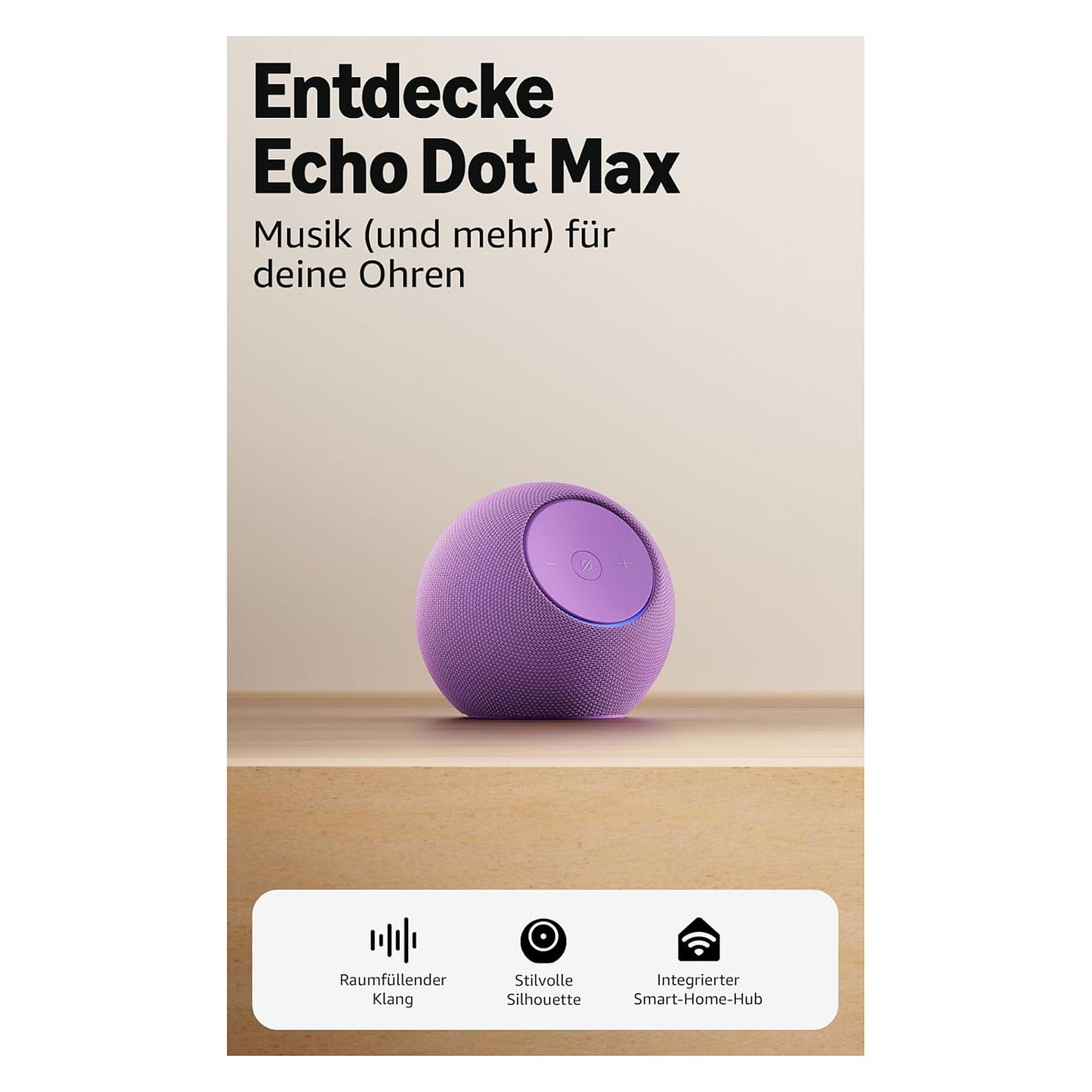 Amazon Echo Dot Max (2025) lila