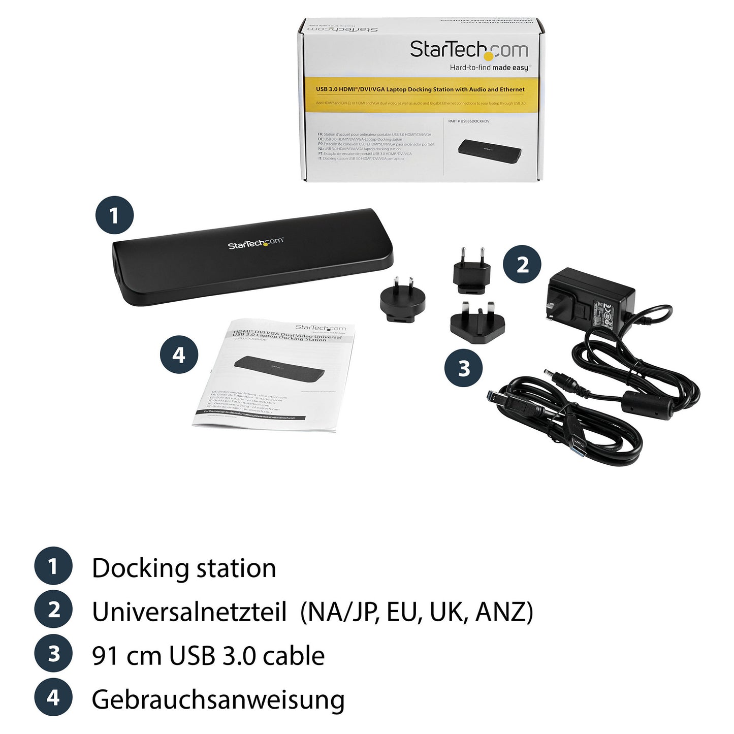 D StarTech DUAL VIDEO USB 3.0 LAPTOP DOCK