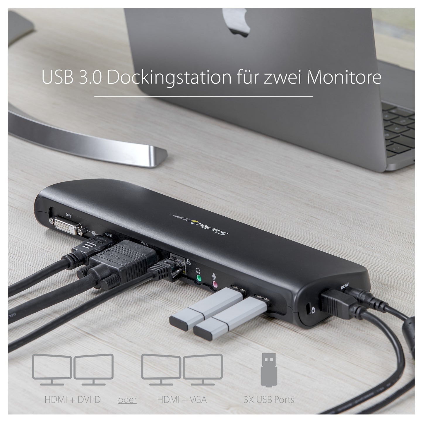 D StarTech DUAL VIDEO USB 3.0 LAPTOP DOCK